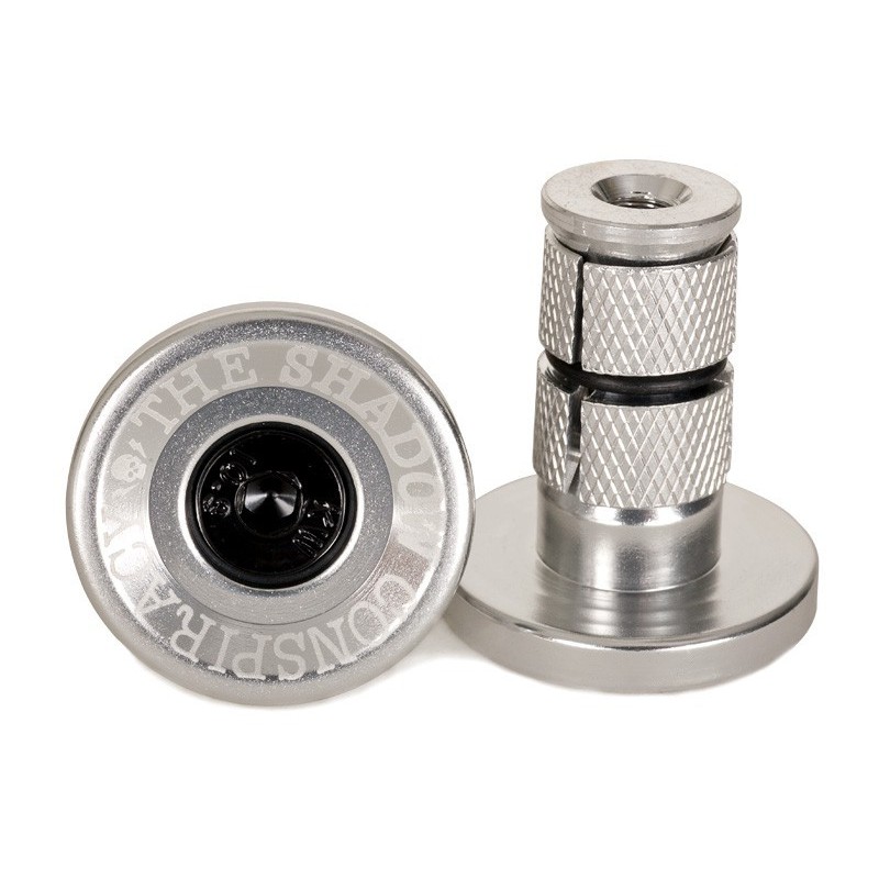 EMBOUTS DE POIGNEES SHADOW DEADBOLT ARGENT